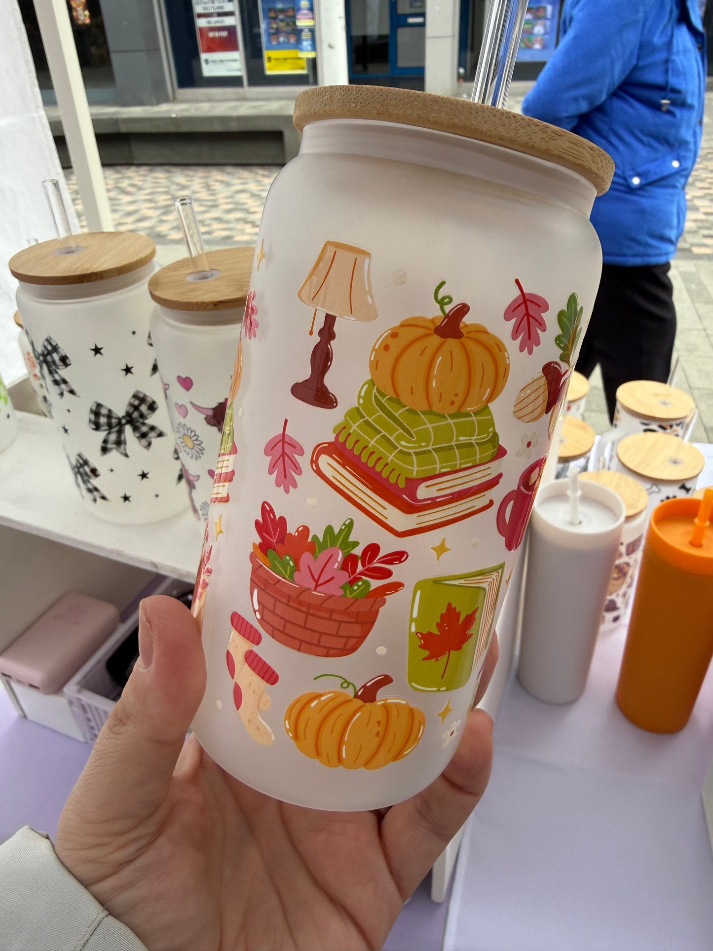 Frosted Glass Tumbler 16oz